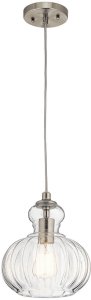 Lampa wisząca Kichler Lampa wisząca nad wyspę Riviera KL-RIVIERA-P-A retro szklana nikiel 2