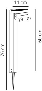 Nordlux Solarny słupek ogrodowy RICA 2118178003 na taras IP44 czarny 6