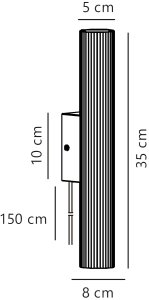 Kinkiet Nordlux Ścienny kinkiet góra-dół Vico 2512341003 tuba metalowa czarna 7