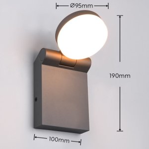 Kinkiet Trio Elewacyjna lampa ogrodowa Adour 245560142 LED 10W 2300-3000K IP44 antracyt 8