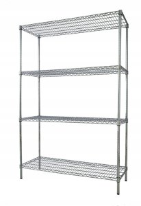Technica Regał 4-półkowy 600x600x1800 mm ze stali chromowanej | TECHNICA, Silver Line 2