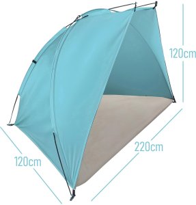 Verk Duży namiot plażowy parawan na plażę półnamiot 220x120x120cm + pokrowiec 4