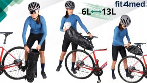 Fit4Med Sakwa Rowerowa Podsiodłowa Torba Pod Siodełko Bikepacking Wodoodporna 6-13L 6