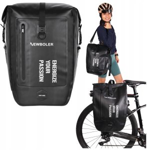 Fit4Med Sakwa Rowerowa Torba Na Bagażnik Tył Back-Roller Rolowana Duża Wodoodporna 2