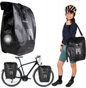 Fit4Med Sakwa Rowerowa Torba Na Bagażnik Tył Back-Roller Rolowana Duża Wodoodporna 3