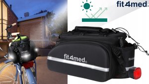 Fit4Med Torba Sakwa Rowerowa Na Bagażnik Tył Kieszeniami Wodoodporna Rozkładana 35L 10