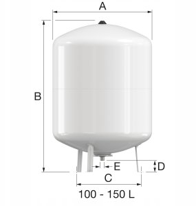 Comap Naczynie wzbiorcze Flofix do c.w.u 100L/4 [10 bar], przyłącze 3/4, kolor białyNaczynia wzbiorcze 3