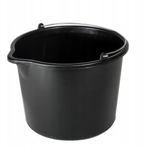 Geko Wiadro budowlane 12L czarne Z LEJKIEM 2