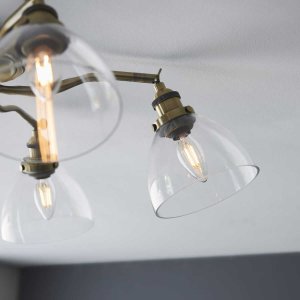 Lampa sufitowa ENDON Szklana lampa sufitowa Hansen 97248 Endon mosiądz przezroczysta 3
