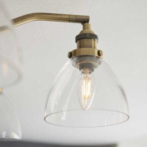 Lampa sufitowa ENDON Szklana lampa sufitowa Hansen 97248 Endon mosiądz przezroczysta 4