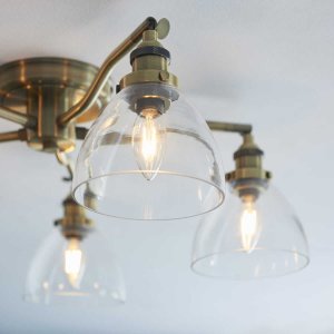 Lampa sufitowa ENDON Szklana lampa sufitowa Hansen 97248 Endon mosiądz przezroczysta 5