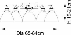 Lampa sufitowa ENDON Szklana lampa sufitowa Hansen 97248 Endon mosiądz przezroczysta 9
