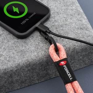 ForCell Smycz do telefonu na nadgarstek z regulacją długości Forcell F-Design L8X36 (max 18cm w pętli) różowo biała 3