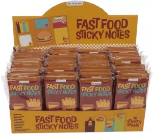 IMPACTO GIFTS Karteczki Samoprzylepne FAST FOOD - Zestaw 6 wzorów 5