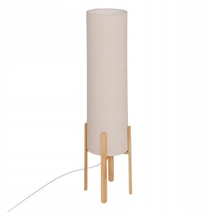 Lampa podłogowa Atmosphera Lampa podłogowa tekstylny klosz RAFA drewniane nogi, Ø 24 x 107 cm 2