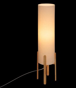 Lampa podłogowa Atmosphera Lampa podłogowa tekstylny klosz RAFA drewniane nogi, Ø 24 x 107 cm 3