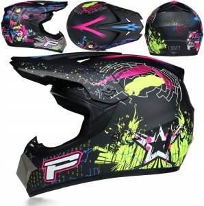 PRO-BIKER Kompletny Zestaw Motocyklowy: Kask L + Gogle + Rękawice + Maska Enduro Quad 2
