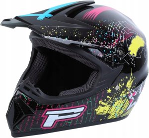 PRO-BIKER Kompletny Zestaw Motocyklowy: Kask L + Gogle + Rękawice + Maska Enduro Quad 4