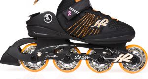 Rolki K2 Rolki fitness damskie Alexis 80 Czarno-biało-pomarańczowe r. 41.5 2