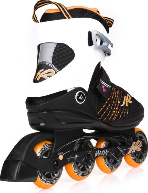 Rolki K2 Rolki fitness damskie Alexis 80 Czarno-biało-pomarańczowe r. 41.5 5