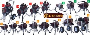 Rosfix AGREGAT MALARSKI HYDRODYNAMICZNY ZENTHRIL NOVA X 250BAR FARBY LATEKSOWE 14