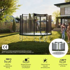Trampolina ogrodowa Zipro Jump Pro z siatką zewnętrzną 10FT 312cm 2