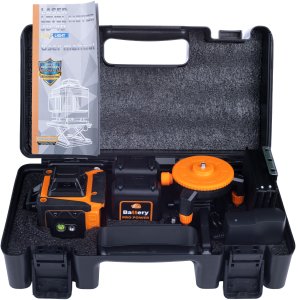 Rosfix LASER KRZYŻOWY POZIOMICA 12L WYZNACZANIE SKOSÓW USB-C 2xAKU PLATFORMA PILOT 8