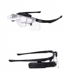 Lornetka Rosfix OKULARY POWIĘKSZAJĄCE LUPA OŚWIETLENIE LED 1.5X4.5X USB SOCZEWKI ZESTAW 4
