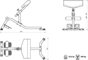 Marbo Sport Ławka na prostowniki grzbietu (MS-L108) 10