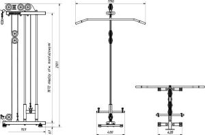 Marbo Sport Wyciąg do ściany czerwono-czarny 77x120x210 cm (MS-W103) 4