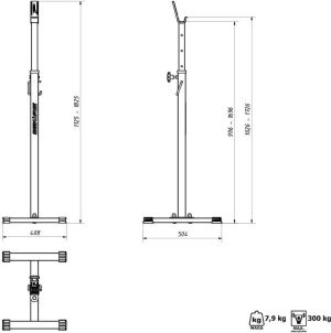 Marbo Sport Stojaki pod sztangę regulowane MS-S101 Marbo roz. uniw (MS-S101) 10