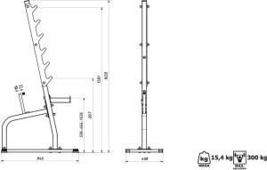 Marbo Sport Stojaki pod sztangę r. uniwersalny (MS-S105) 2