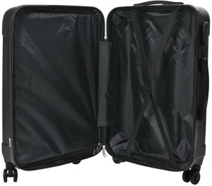 vidaXL vidaXL Walizka Z blokadą 3 pcs Czarny 50 x 31 x 78 cm Plastik ABS 4