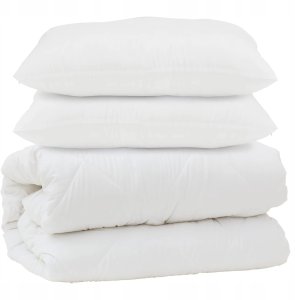 vidaXL Kołdra Inny z poduszką 3 pcs Biały 260 x 220 cm Mikrofibra Lumarko! 2