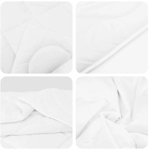 vidaXL Inny z poduszką 3 pcs Biały 240 x 200 cm Mikrofibra Lumarko 4