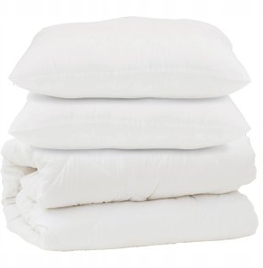 vidaXL Kołdra z poduszkami Inny 3 pcs Biały 240 x 200 cm Mikrofibra Lumarko! 2