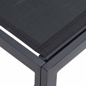 vidaXL Sof na Ogród z poduszką 6 pcs Czarny Aluminium Lumarko 2