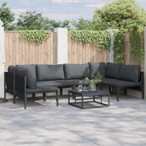 vidaXL Sof na Ogród 6 pcs Antracytowy Stal Lumarko 2