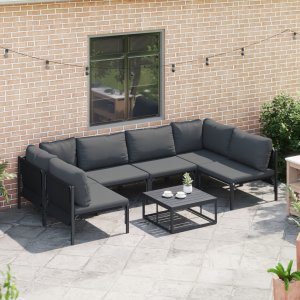 vidaXL Sof na Ogród 6 pcs Antracytowy Stal Lumarko 3
