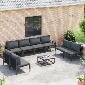 vidaXL Sof na Ogród 9 pcs Antracytowy Stal Lumarko 3