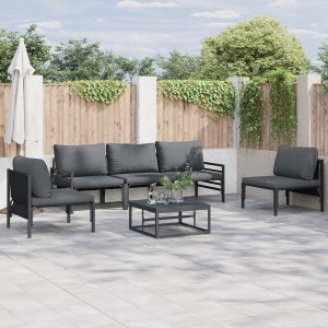 vidaXL Sof na Ogród 5 pcs Antracytowy Stal Lumarko 3