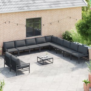 vidaXL Zestaw sof na ogród 11 pcs antracyt stal (3379006 VidaXL) 3