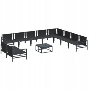 vidaXL Zestaw sof na ogród 11 pcs antracyt stal (3379005 VidaXL) 3