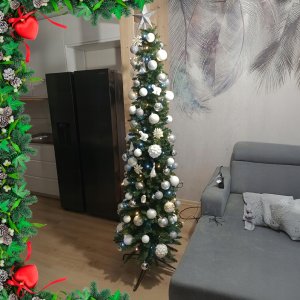 Kaemingk Choinka sztuczna SLIM 180 cm zielona Jodła ołówkowa wąska 50cm miękkie igły 8