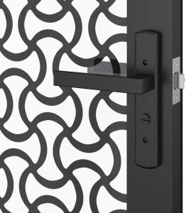 vidaXL vidaXL Drzwi szklane Fretwork Czarny 102,5 x 3,5 x 201,5 cm Aluminium 5