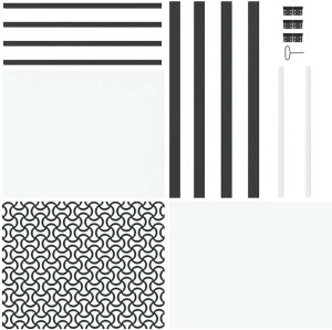 vidaXL vidaXL Drzwi szklane Fretwork Czarny 102,5 x 3,5 x 201,5 cm Aluminium 6