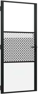 vidaXL vidaXL Drzwi szklane Fretwork Czarny 93 x 3,5 x 201,5 cm Aluminium 2