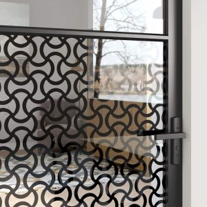 vidaXL vidaXL Drzwi szklane Fretwork Czarny 93 x 3,5 x 201,5 cm Aluminium 4