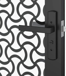 vidaXL vidaXL Drzwi szklane Fretwork Czarny 93 x 3,5 x 201,5 cm Aluminium 5