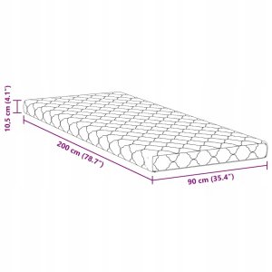 vidaXL Biały 200 x 90 cm Pianka Lumarko 6